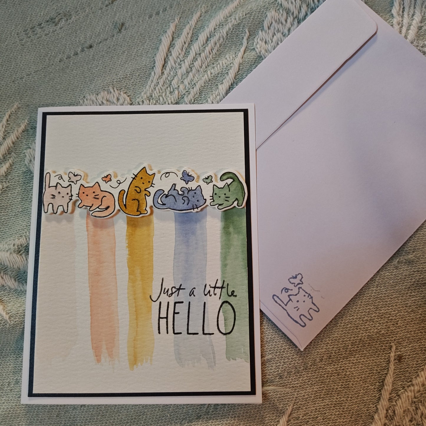 Hand painted Greeting Card - Multicolor - Standard