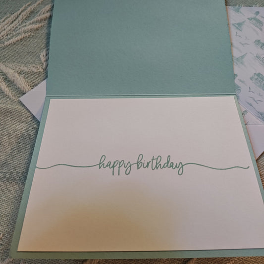 Handmade Greeting Card - Multicolored pelican - Standard