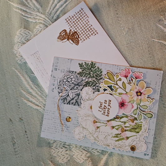 Handmade Greeting Cards - Multi colored butterfly - Standard