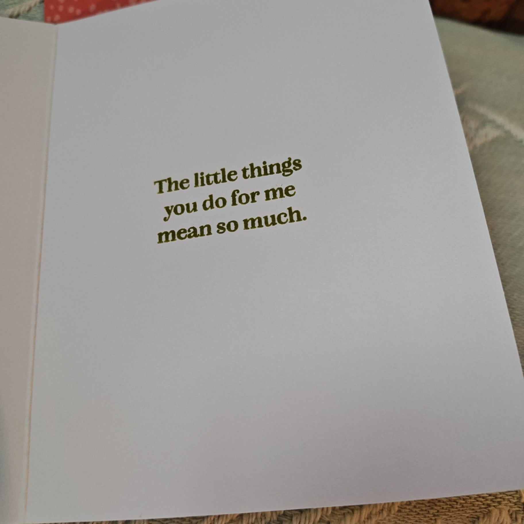 Handmade Greeting Card - Green, Pink - Standard