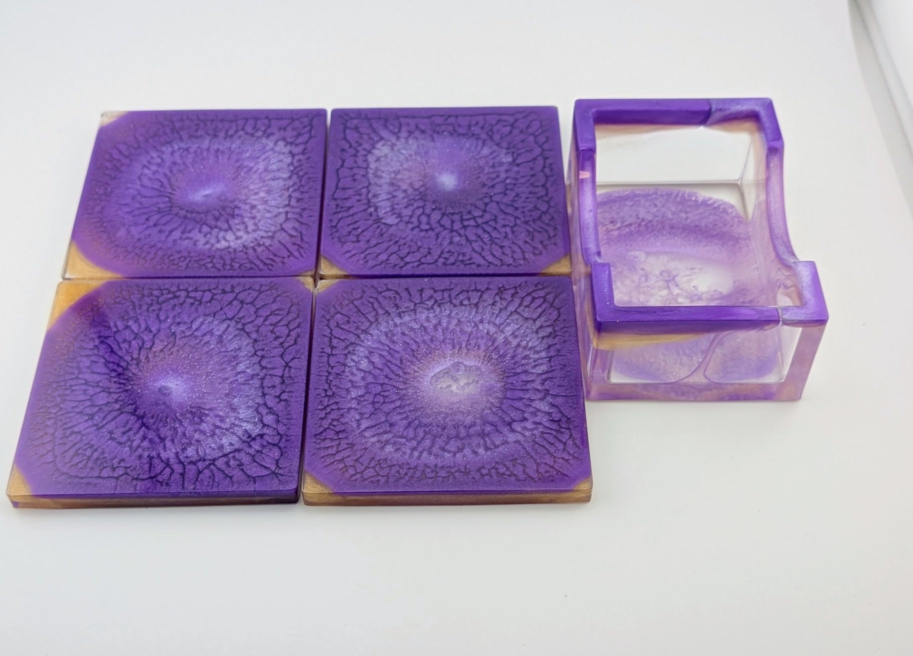 Poured Home Decor - Purple - 3.5"