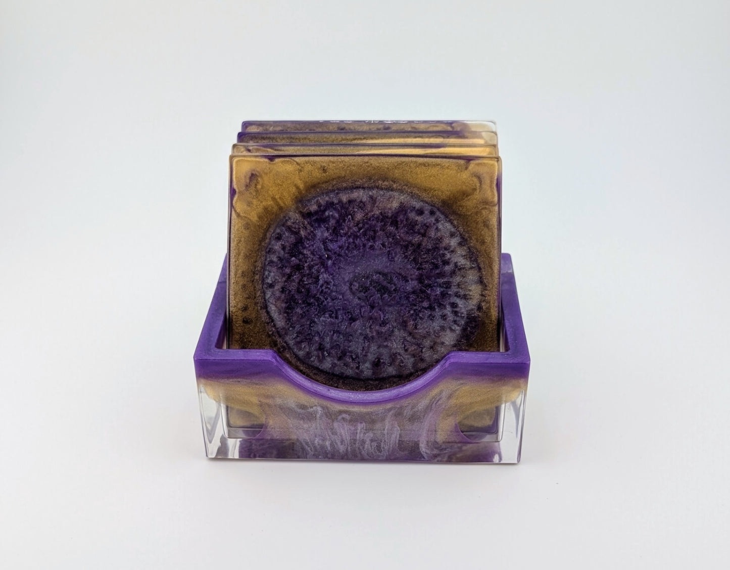 Poured Home Decor - Purple - 3.5"