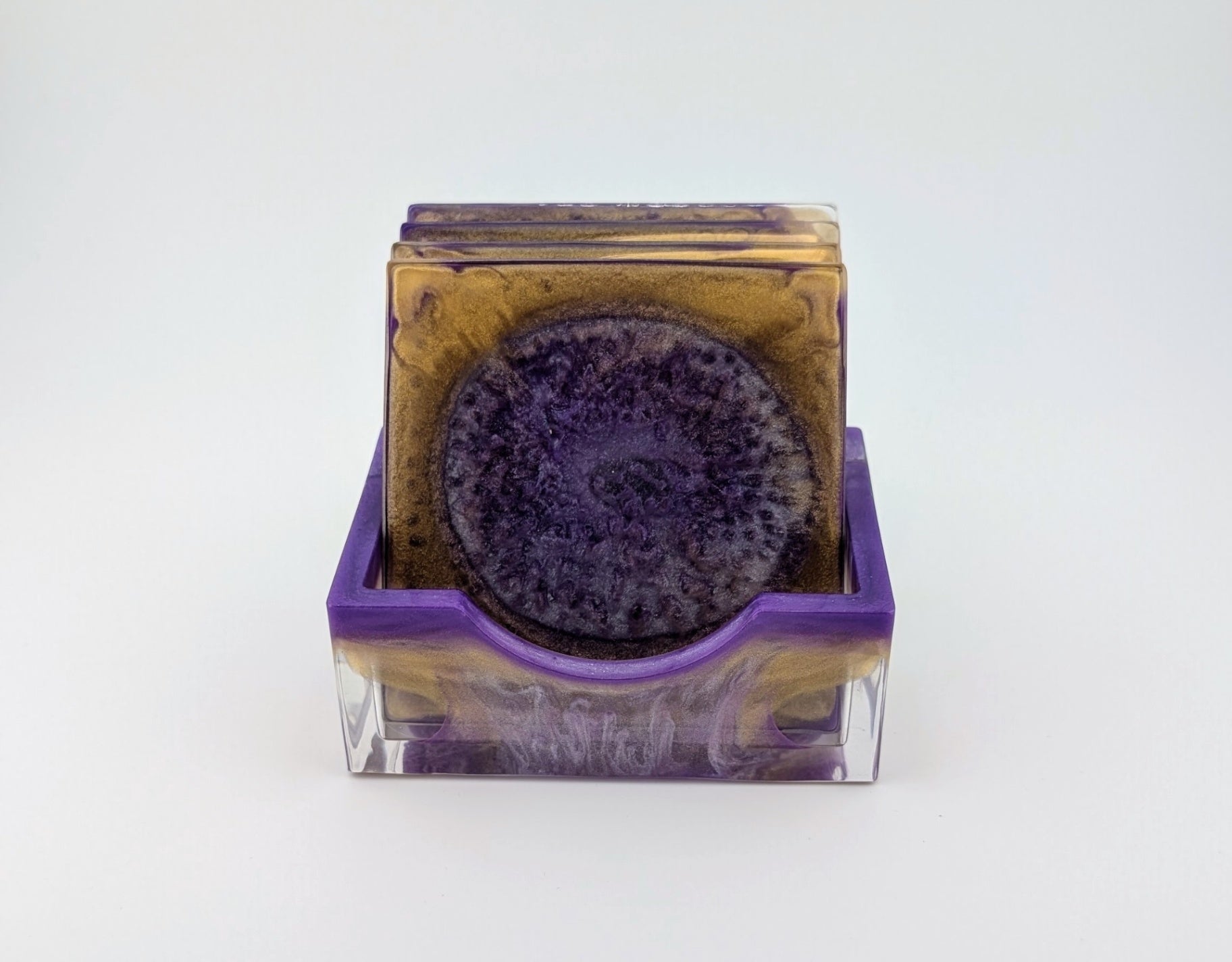 Poured Home Decor - Purple - 3.5"