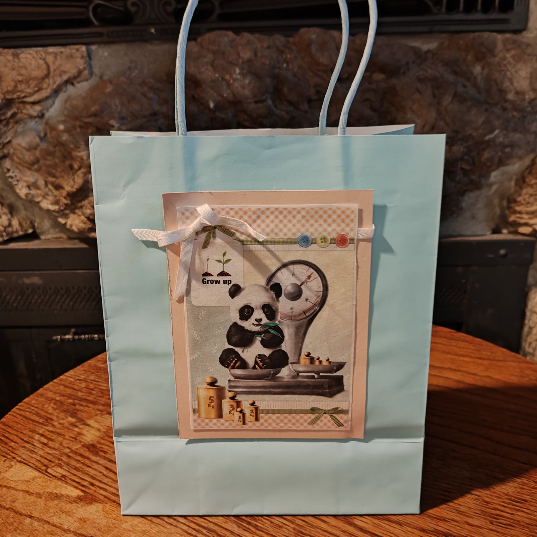 Party Creations Gift bags - Light blue, yellow, green - 8"x10"x4"