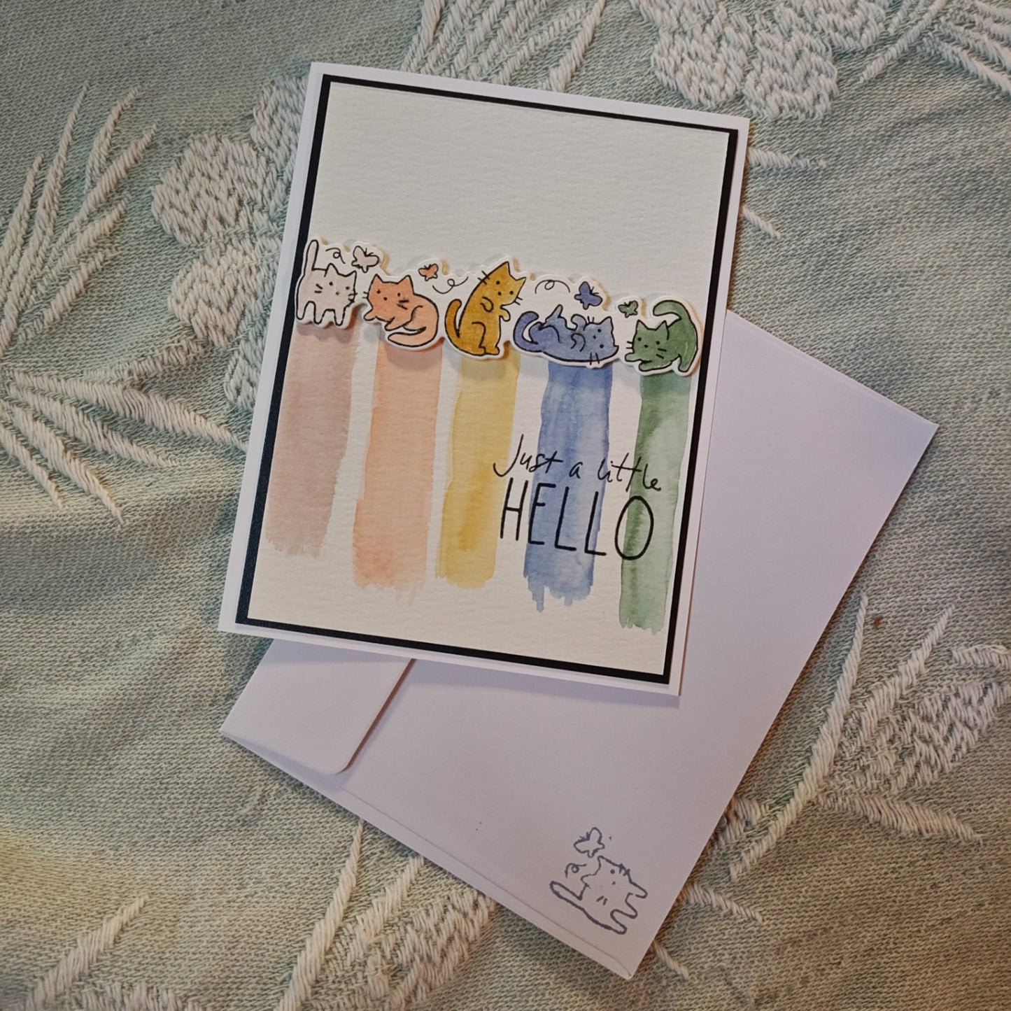 Hand painted Greeting Card - Multicolor - Standard