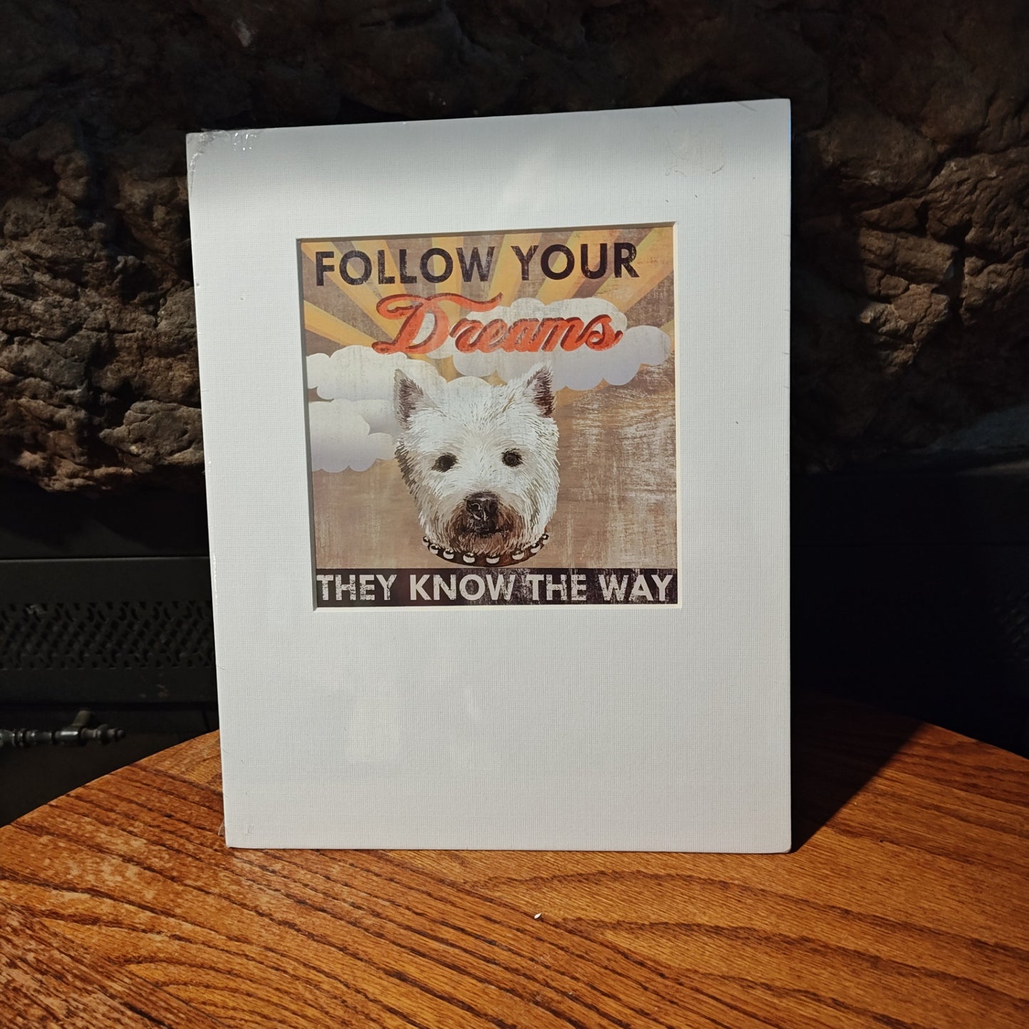 /unknown/ Lithograph - White Dog - 8"x10"