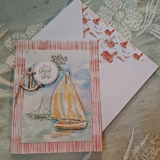 Handmade Greeting Card - Multi sailboat - Unknown
