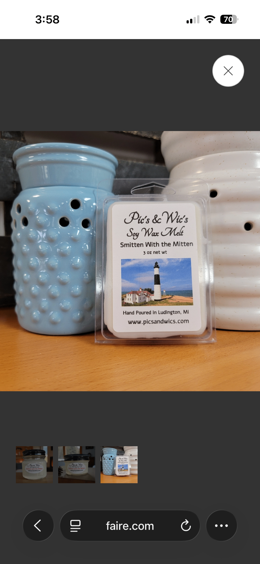 Pic's & Wic's Wax melt - Smitten With the Mitten 