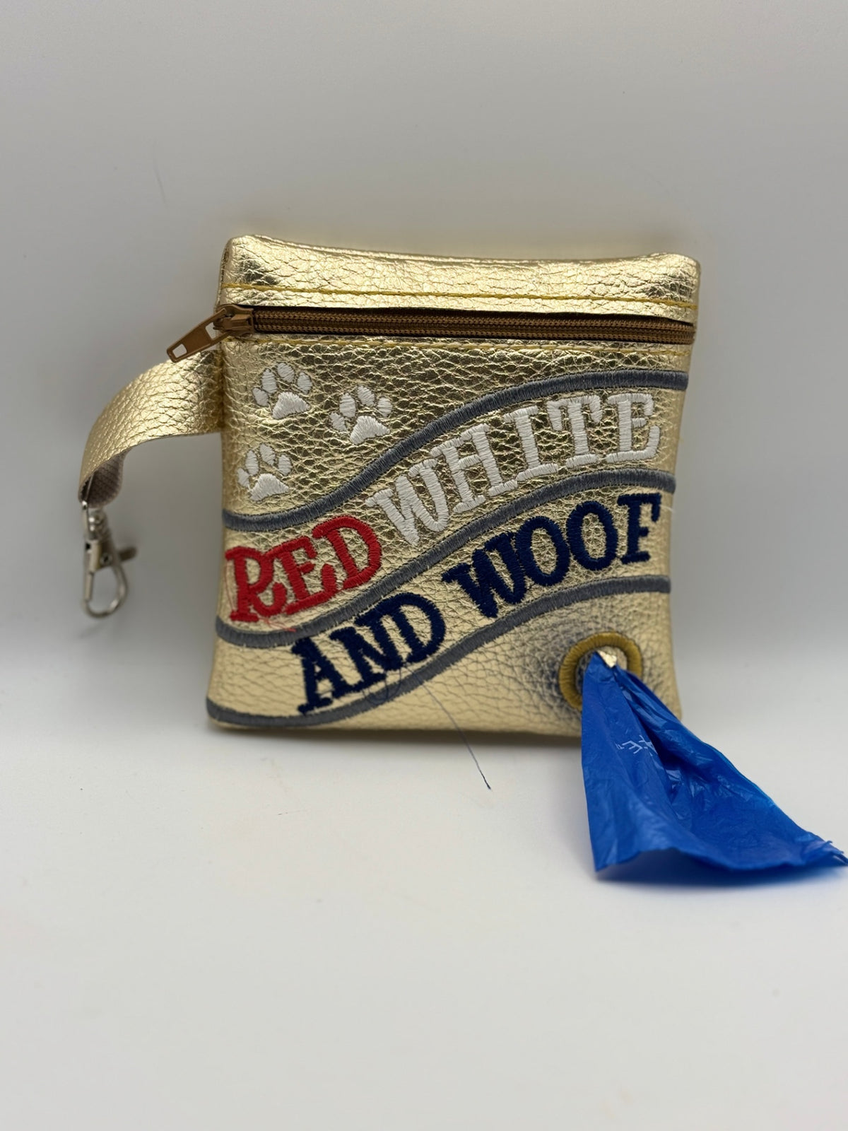 Designs By Thread - Designer Dog Waste Bag Holder - Blue