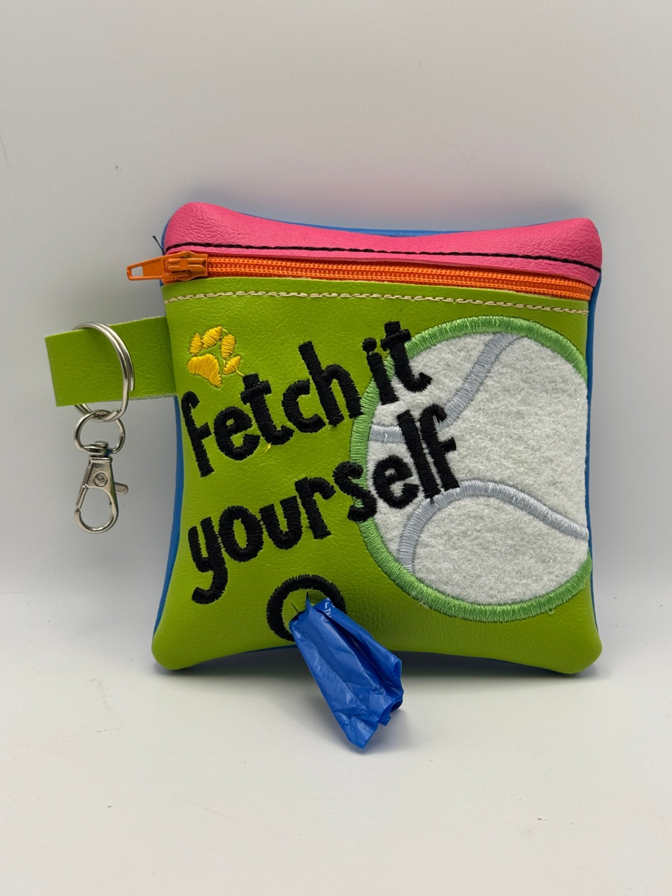Designs By Thread - Designer Dog Waste Bag Holder - Blue