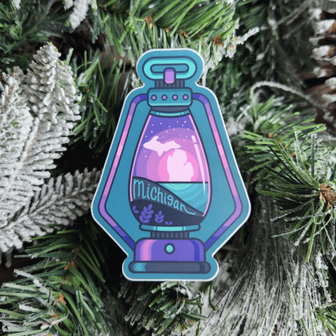 Purple Lantern Michigan Sticker
