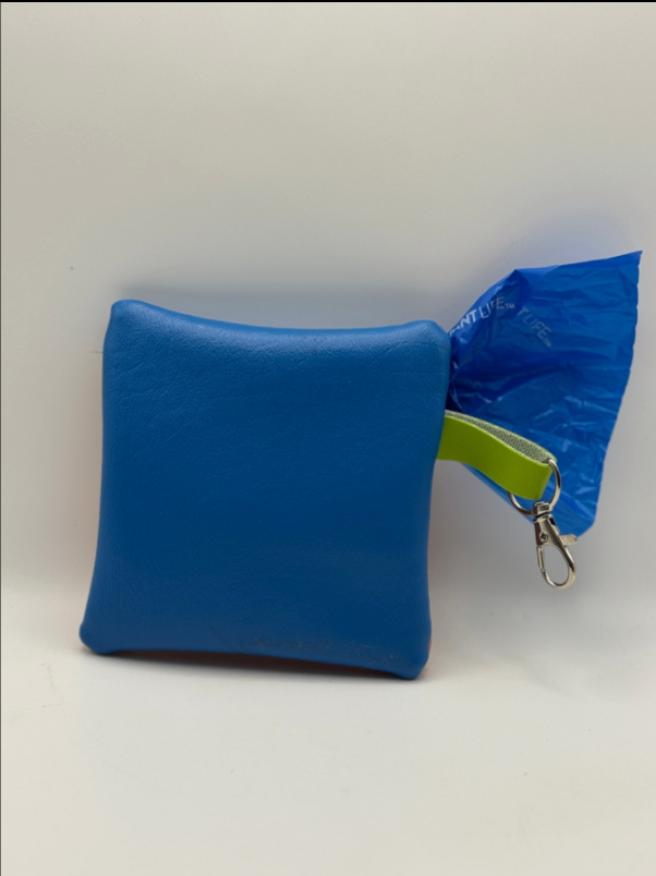 Designs By Thread - Designer Dog Waste Bag Holder - Blue