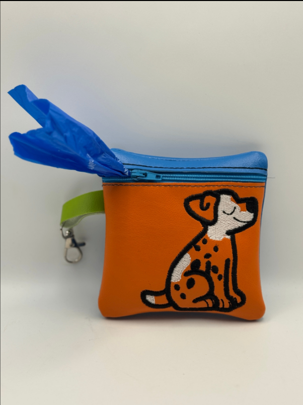 Designs By Thread - Designer Dog Waste Bag Holder - Blue