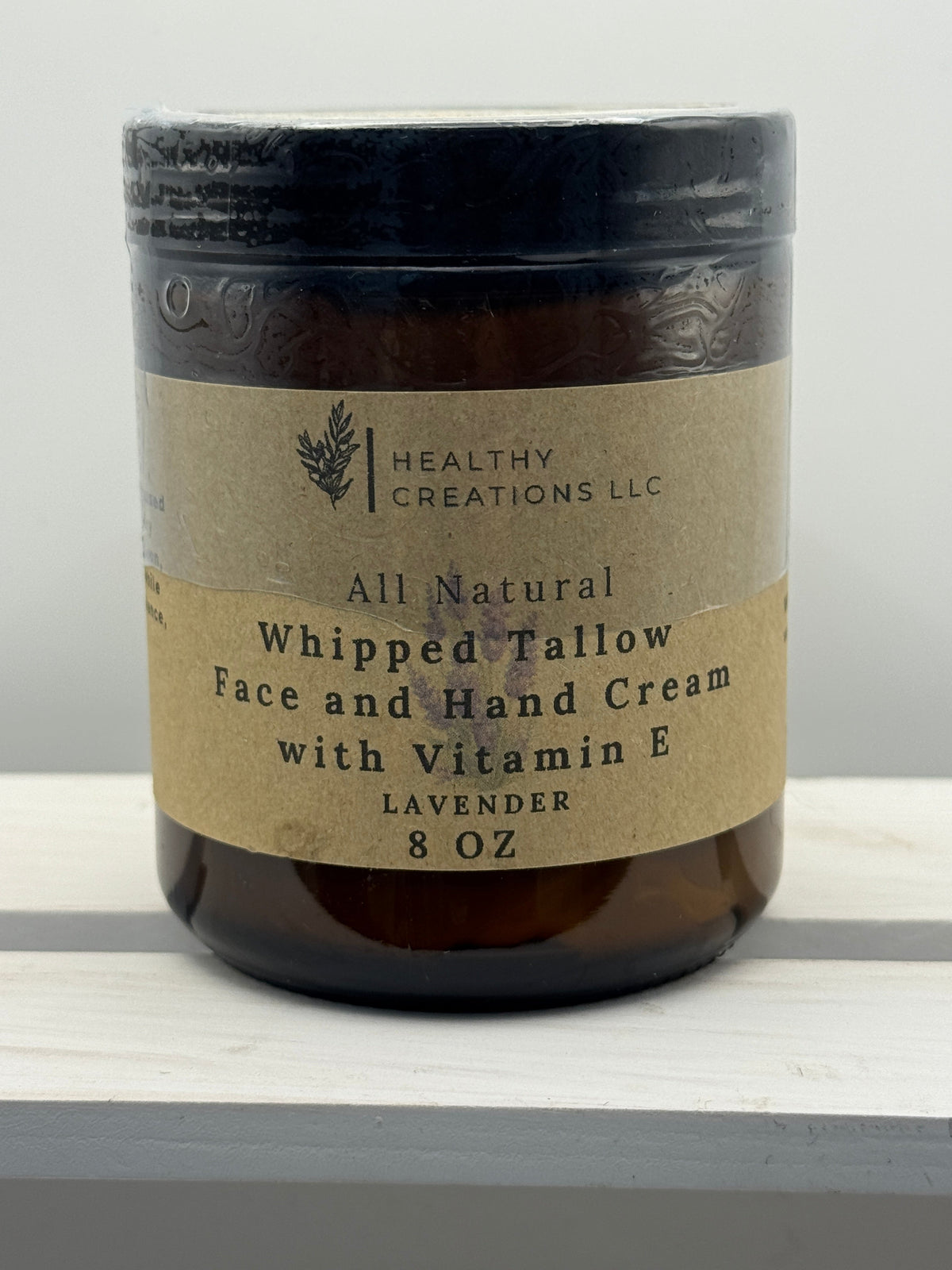 Whipped Tallow Face & Hand Cream with Vitamin E - Lavender (8 oz)