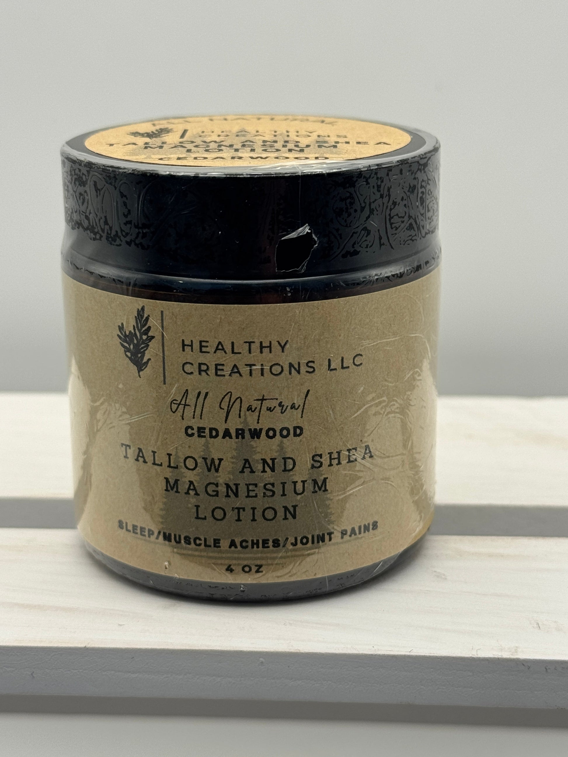 Tallow & Shea Magnesium Lotion - Cedarwood - 4oz