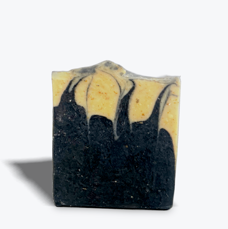 Activated Charcoal Face & Body Soap Bars - Facial Bar Soap w/ Oatmeal & Tumeric