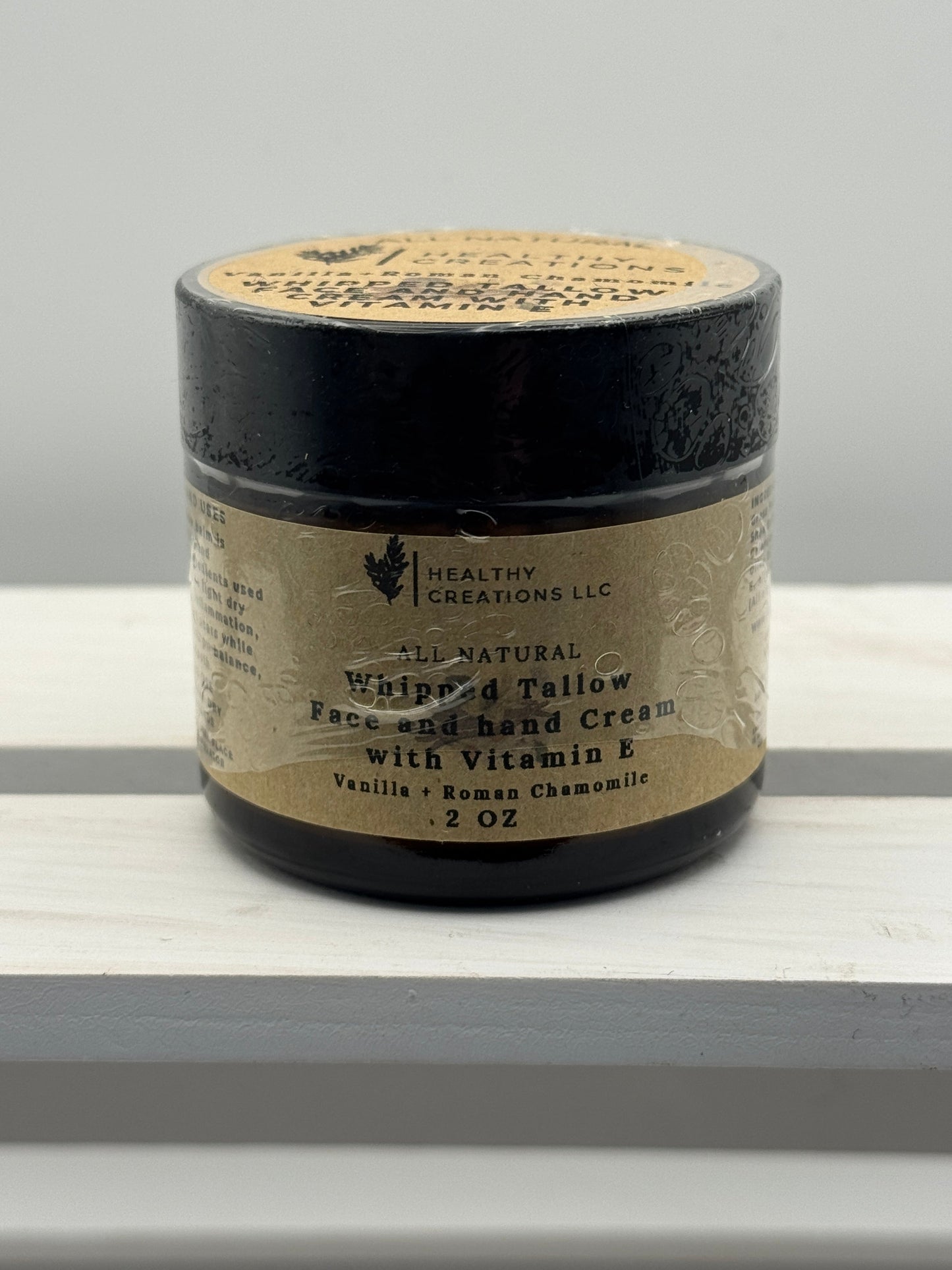 Whipped Tallow Face & Hand Cream with Vitamin E - Vanilla + Chamomile (2 oz)