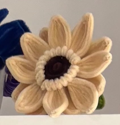Single Stem Sunflower (Beige)