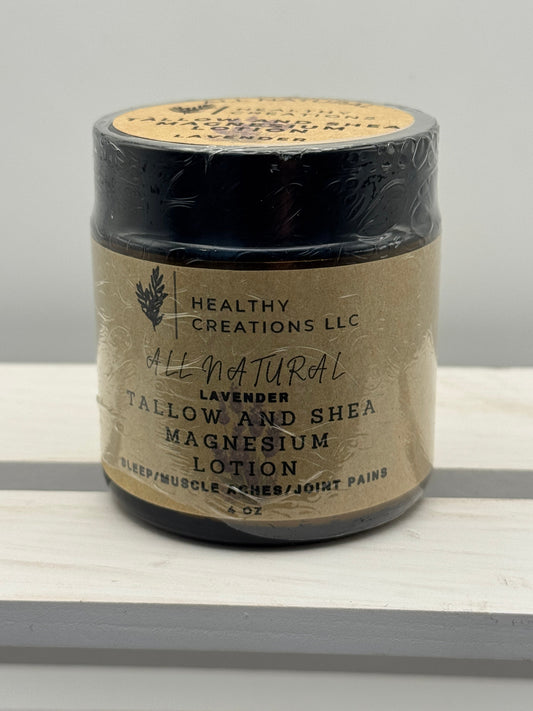 Tallow & Shea Magnesium Lotion - Lavender - 4oz