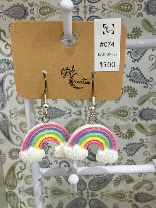 Steph Creates Accessories - Multicolor (Rainbow: Red, Orange, Yellow, Green, Blue, Purple, Pink, White clouds) - One size