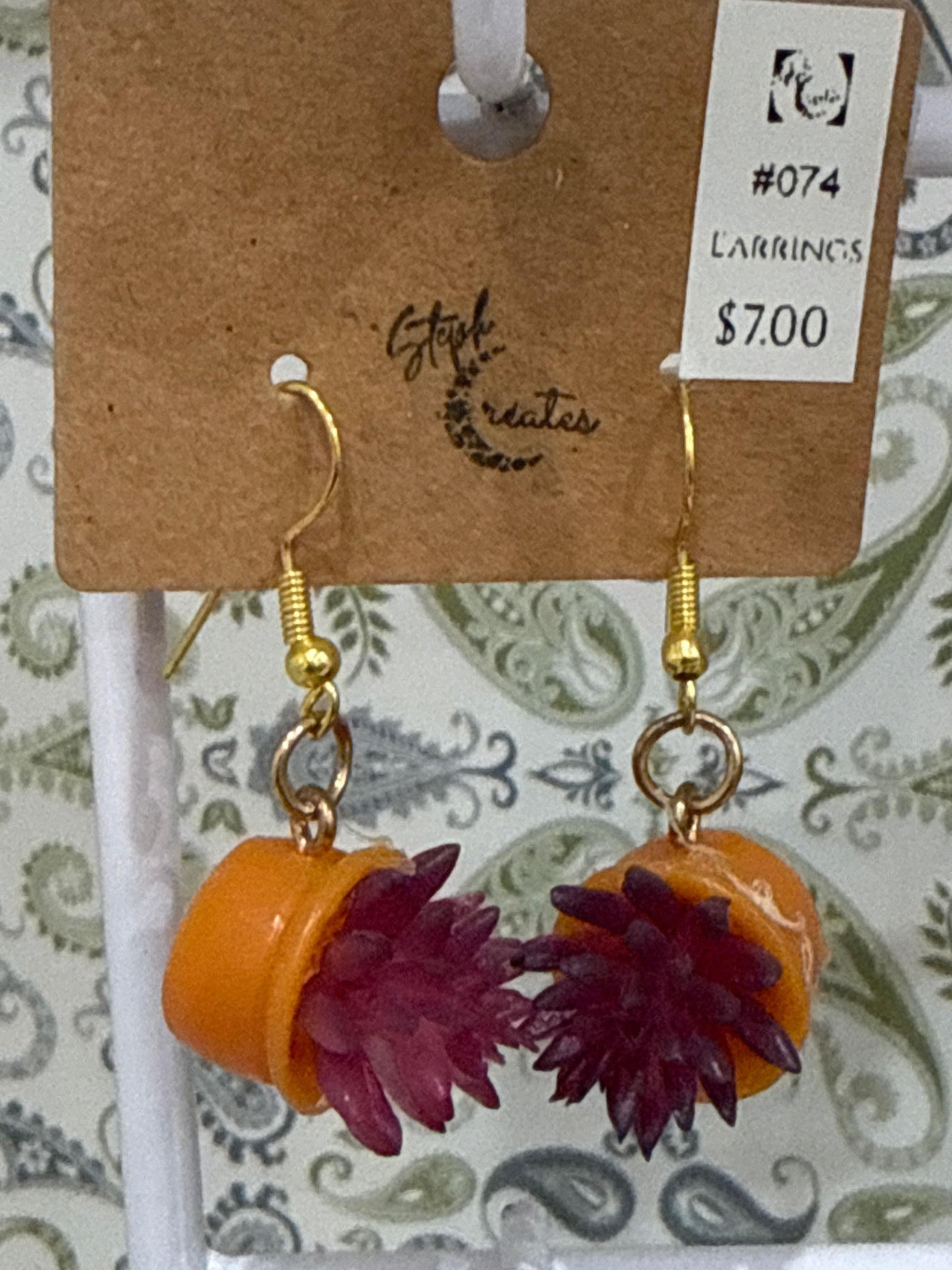 Steph Creates Accessories - Orange and purple - One Size