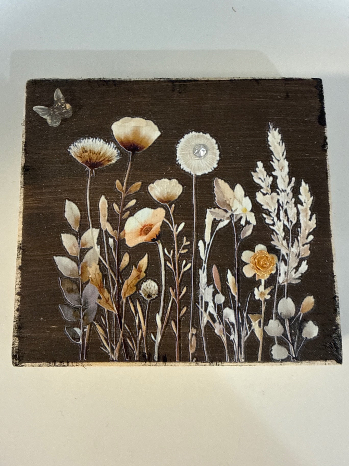 Steph Creates Accent Decor - Dark Brown, Cream, Light Brown, Orange, White - 4x4 inches