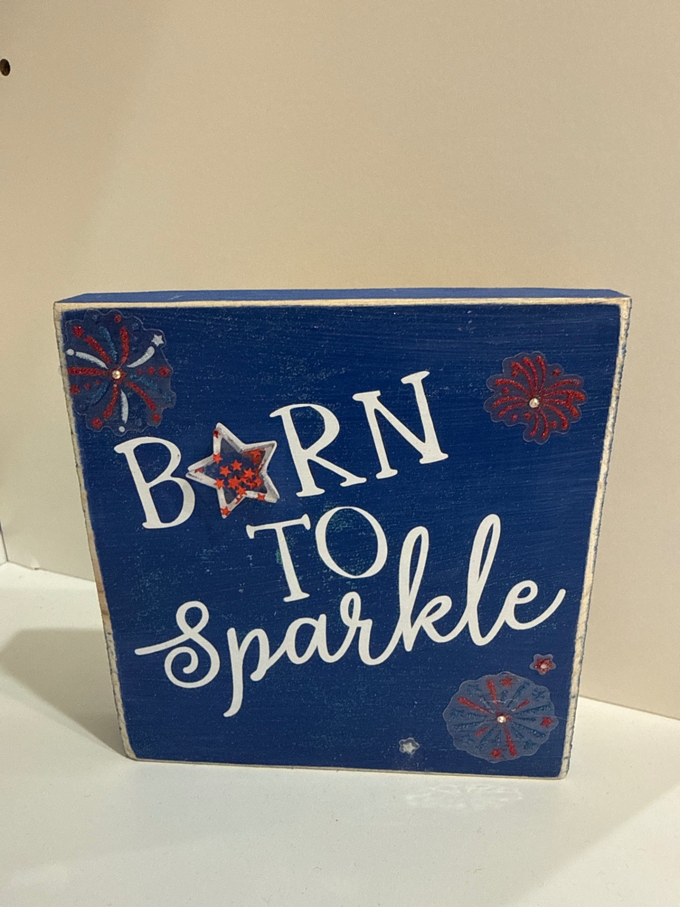 Home Decor Sign  - Blue - 5x5