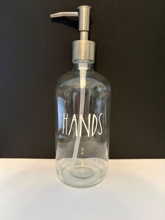 Clear  “Hands” Soap Pump