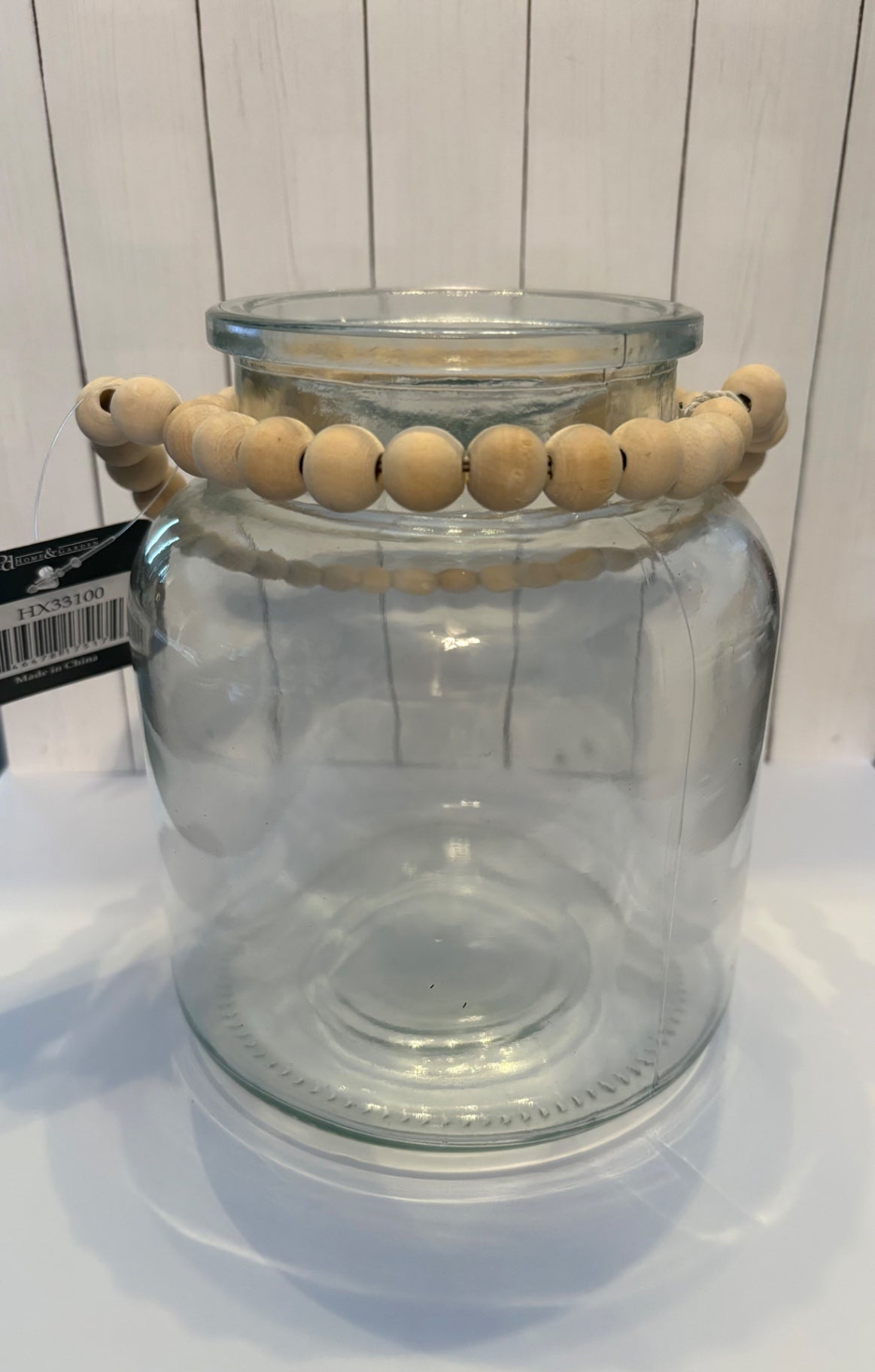 Clear Jar with Natural Beads 