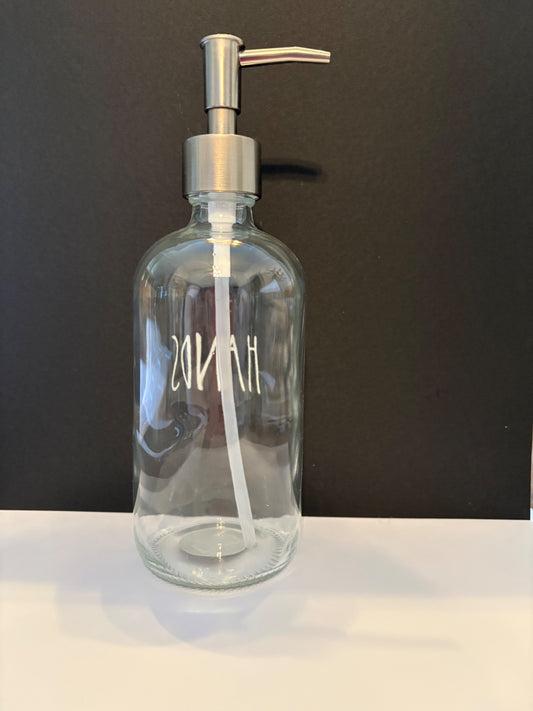 Clear  “Hands” Soap Pump