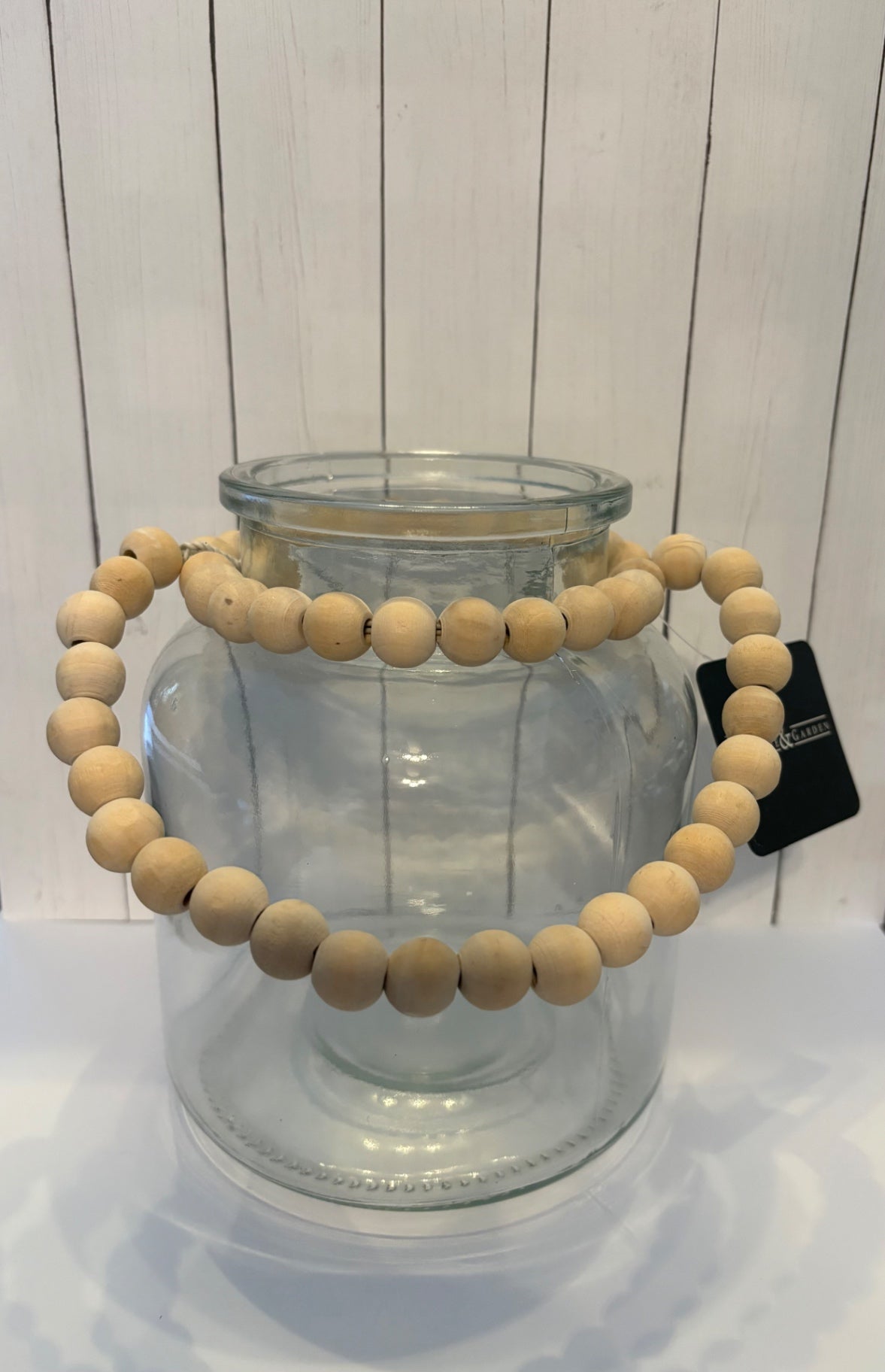 Clear Jar with Natural Beads 