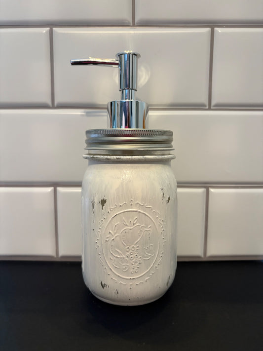 White - Pint Mason Jar Soap Pump 