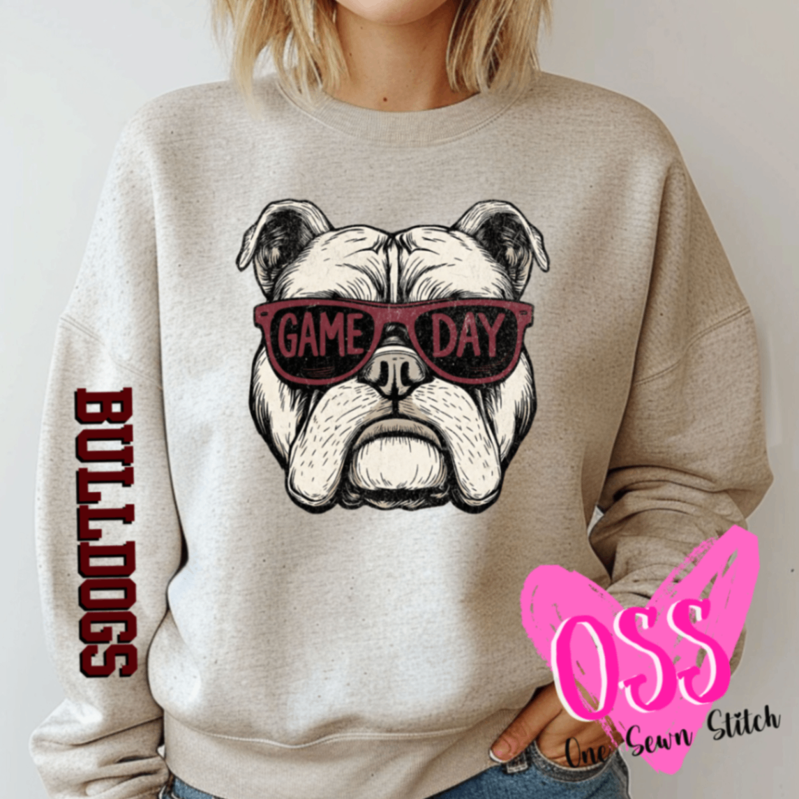 Bulldog Game Day Pride Crewneck