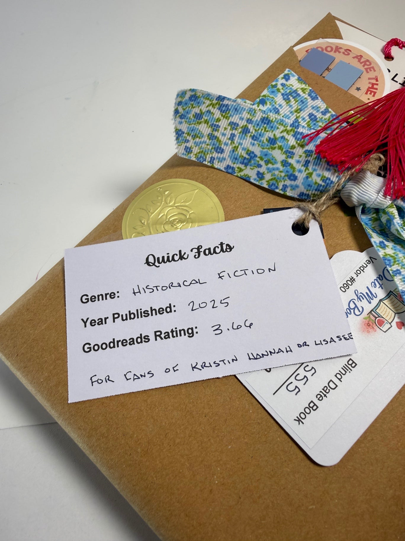 Date My Books Blind Date Book - Historical Fiction - 555