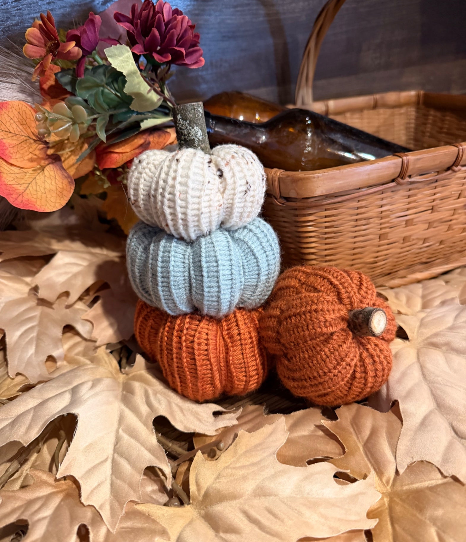 Made New Small Knitted Pumpkin Orange