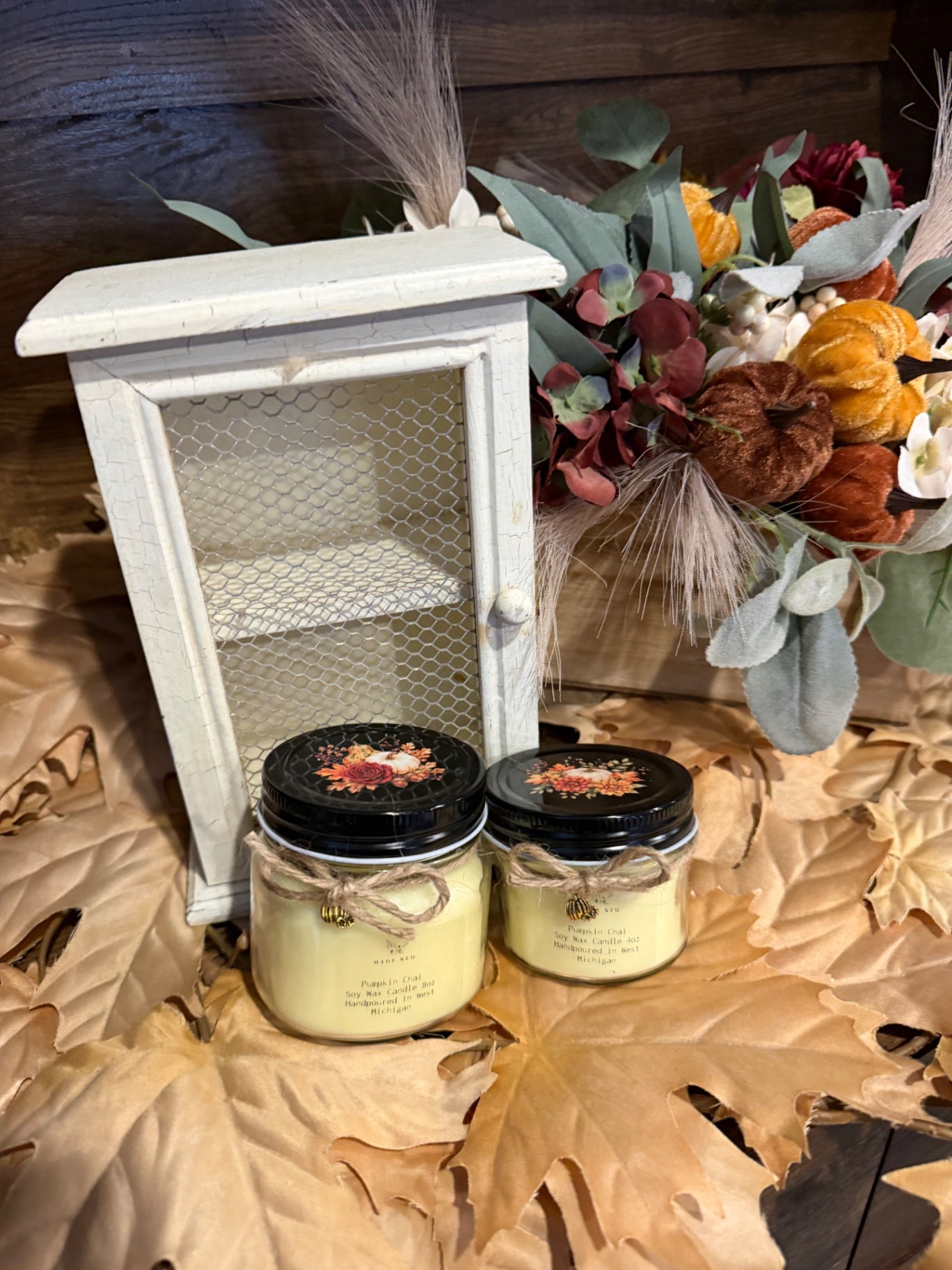 Made New Soy wax candle 8oz Bourbon & Butterscotch 