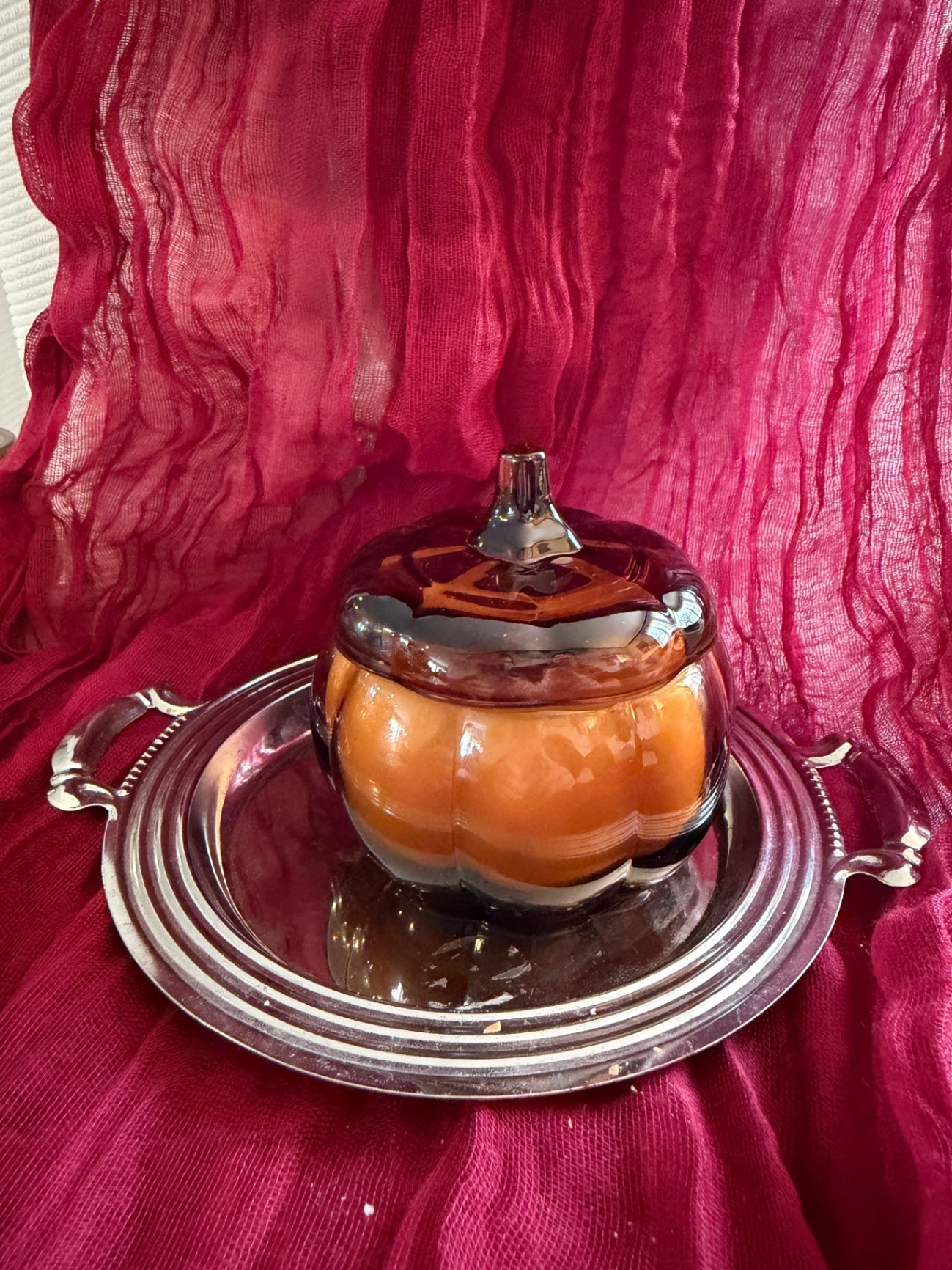 Made New Pumpkin Maple Crunch candle amber