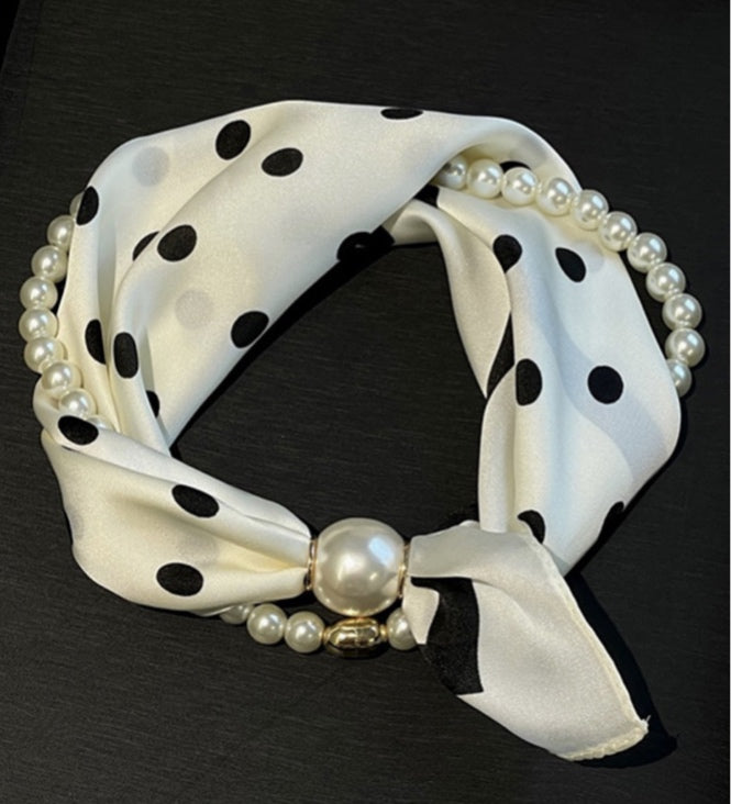 Swan madchen Accessories - Cream with black dots - One size