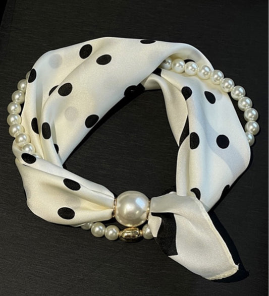 Swan madchen Accessories - Cream with black dots - One size