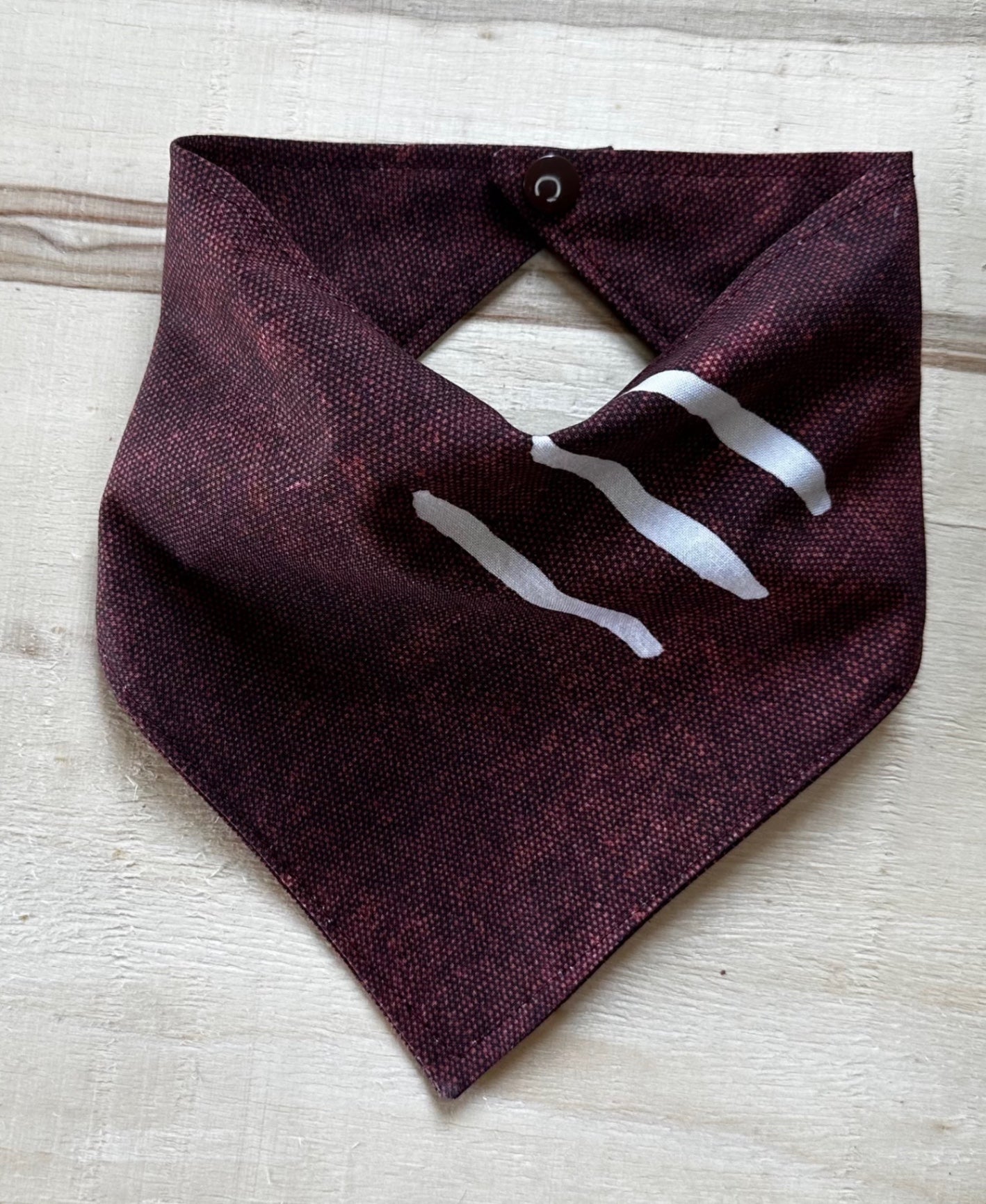 Burgundy mudcloth - Dog Bandana - Large
