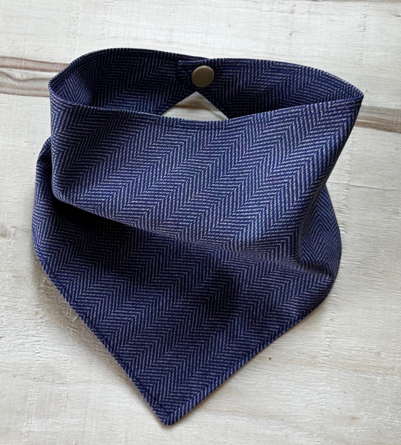 Navy houndstooth - Dog Bandana - medium