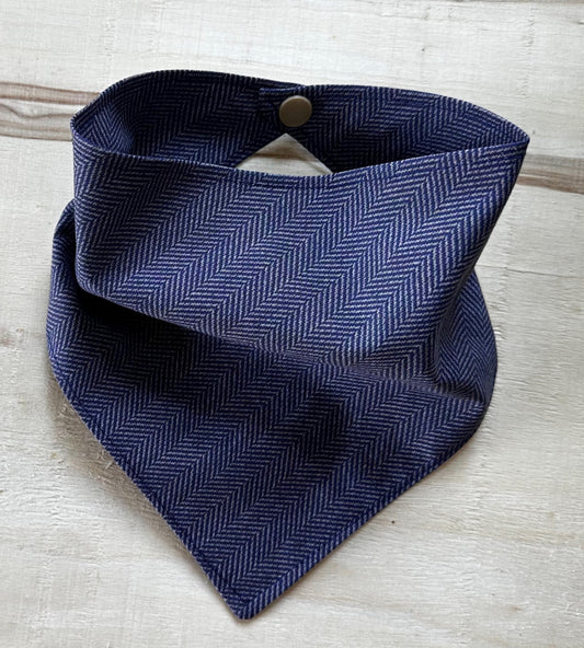 Navy houndstooth - Dog Bandana - medium