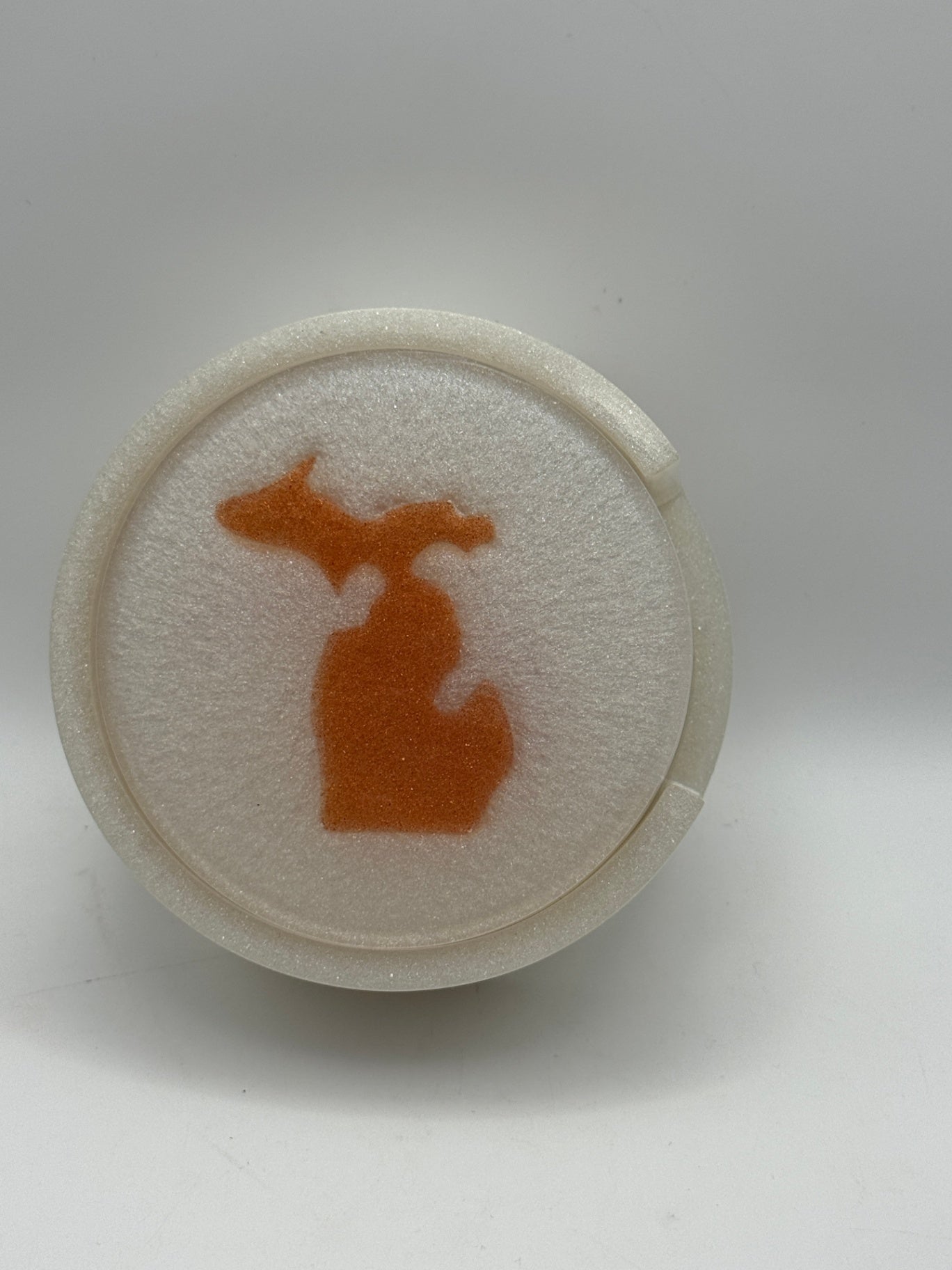 Resin Coaster set by Poured - Round - Michigan White