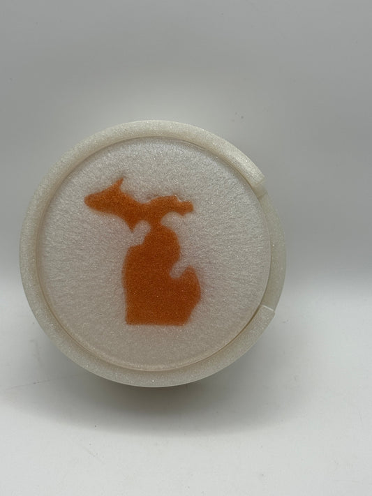 Resin Coaster set by Poured - Round - Michigan White