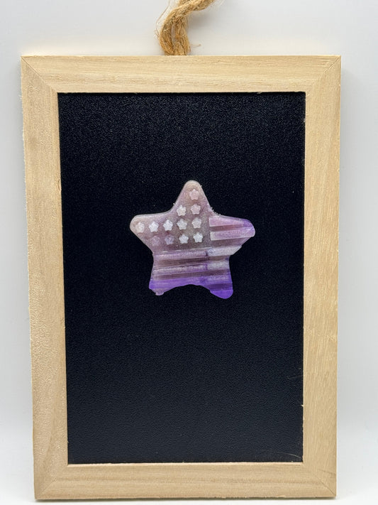 Magnet - Patriotic - Purple/White - 2"