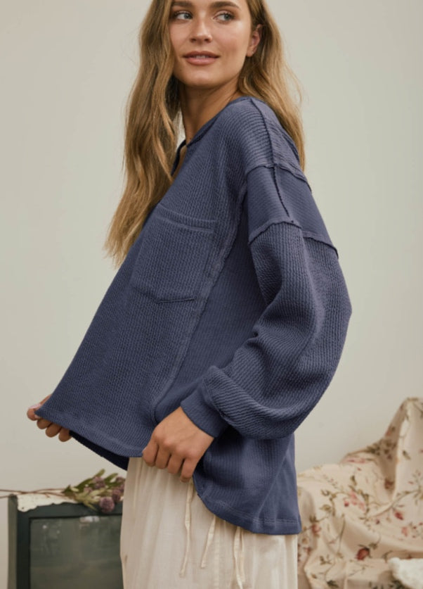 J.O.A. Top - Blue - Small
