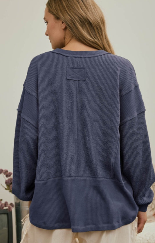 J.O.A. Top - Blue - Small