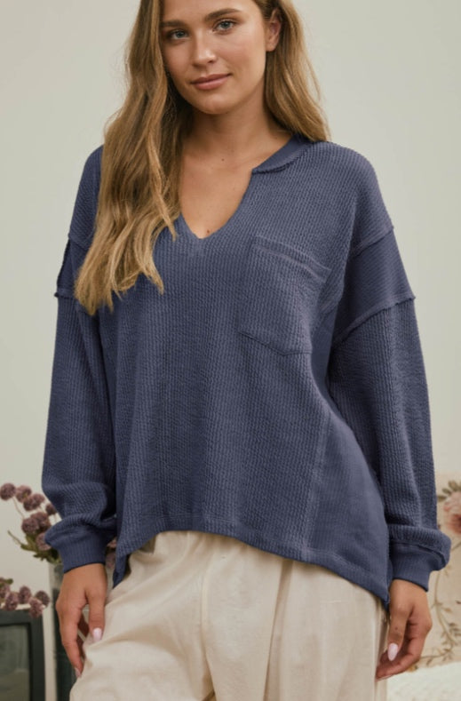 J.O.A. Top - Blue - Small