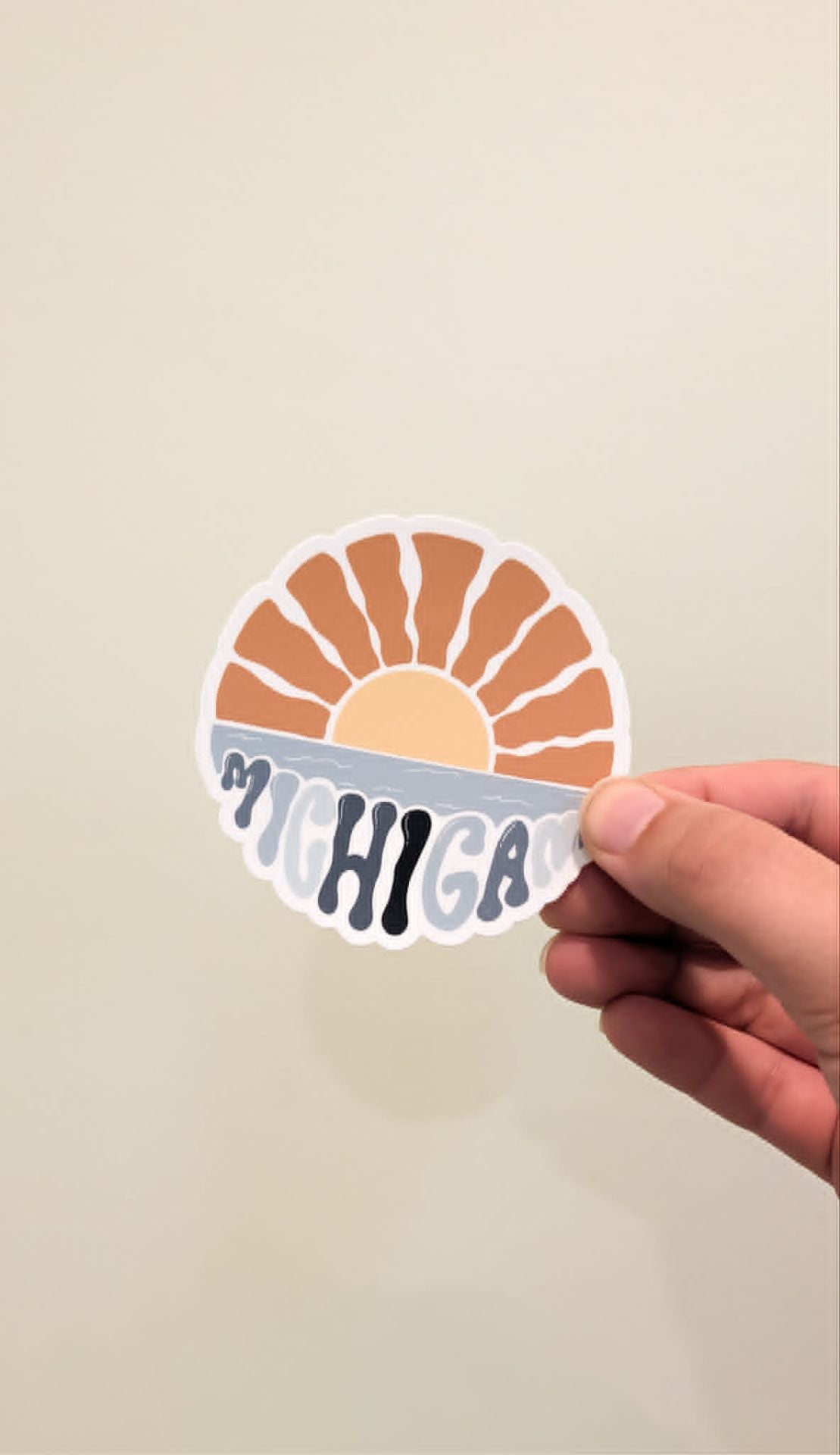 MB Lettered Designs Stickers - Multicolor Michigan - 3"