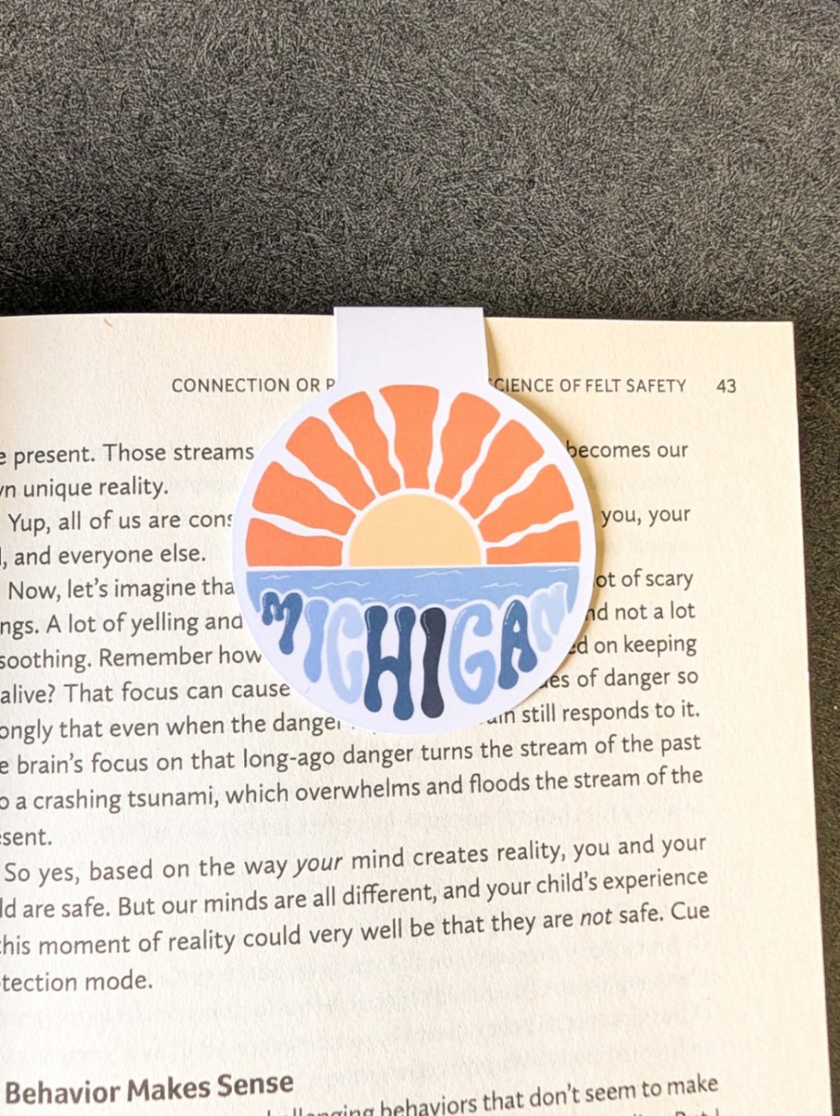 MB Lettered Designs Magnetic Bookmarks - Michigan Sunset - 2.5"